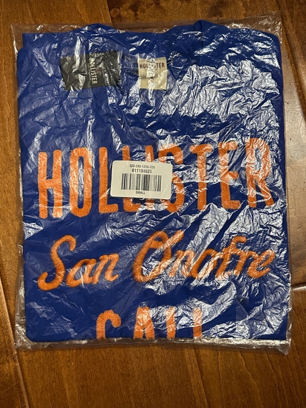 Hollister Royal Blue Tee with Orange Script